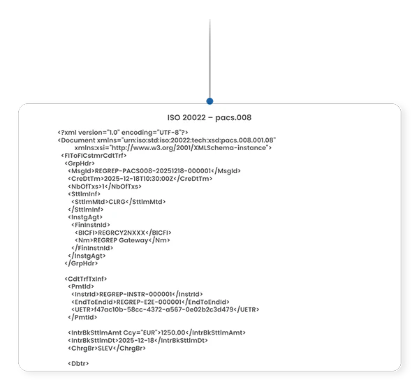 REGREP ISO20022 export