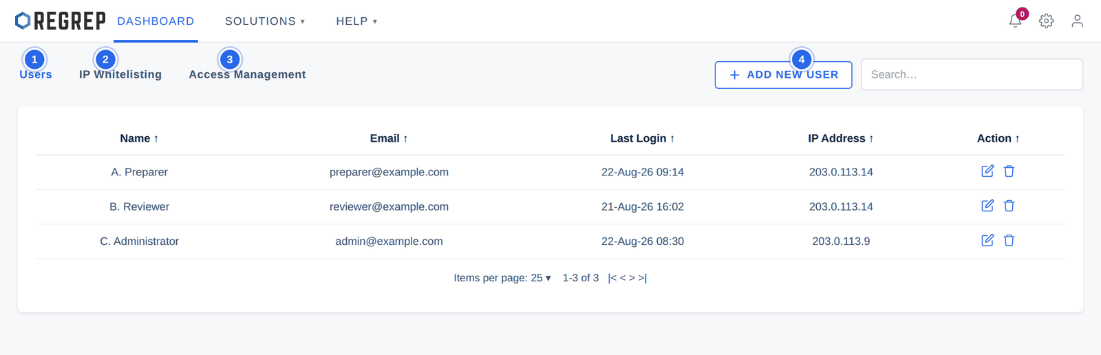 Team Management → Users