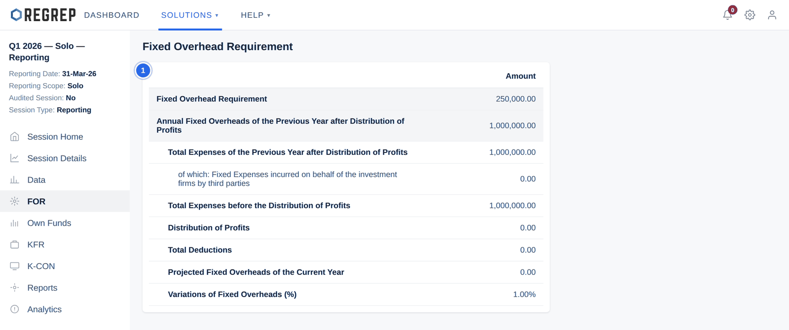 The FOR page